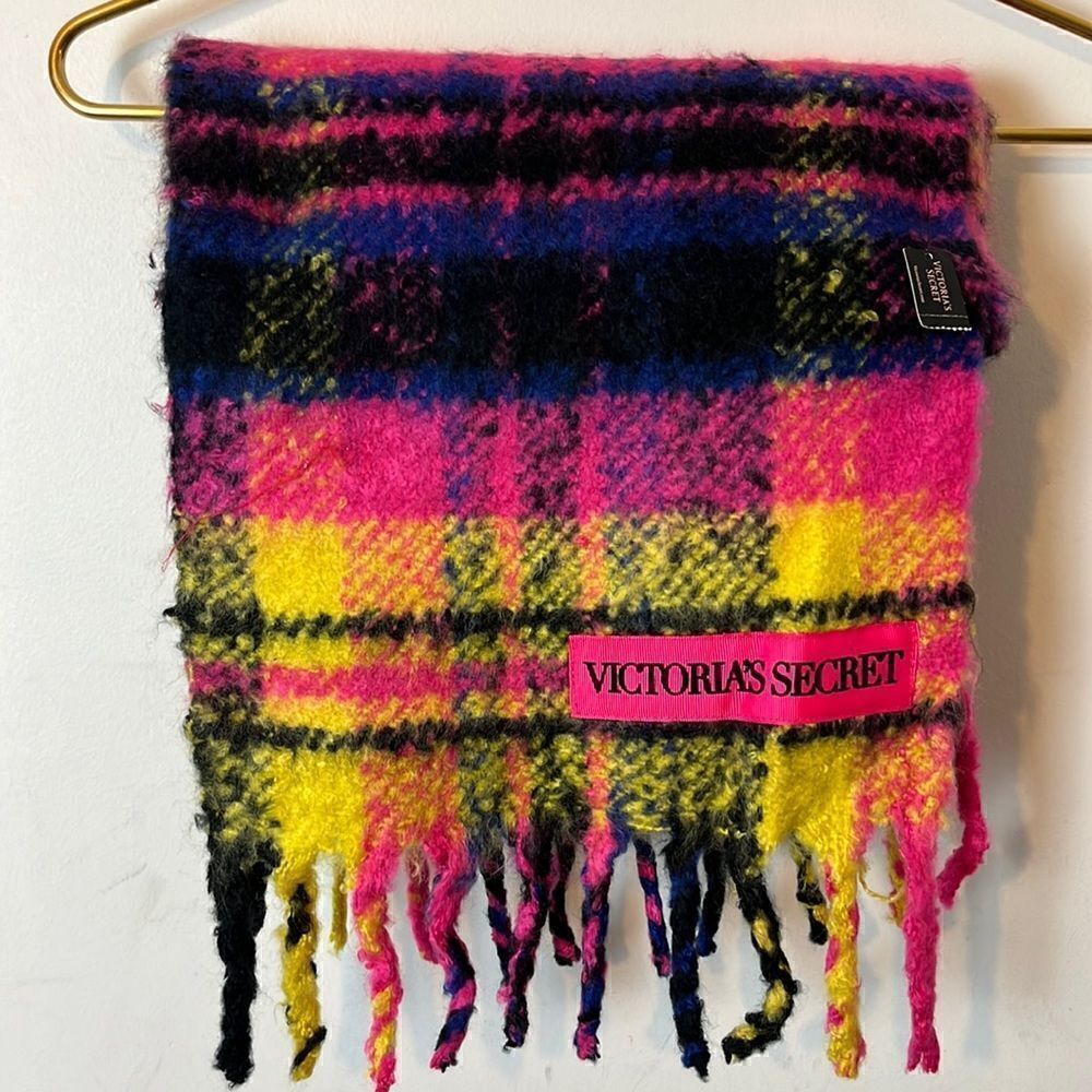 Victoria’s Secret pink plaid scarf